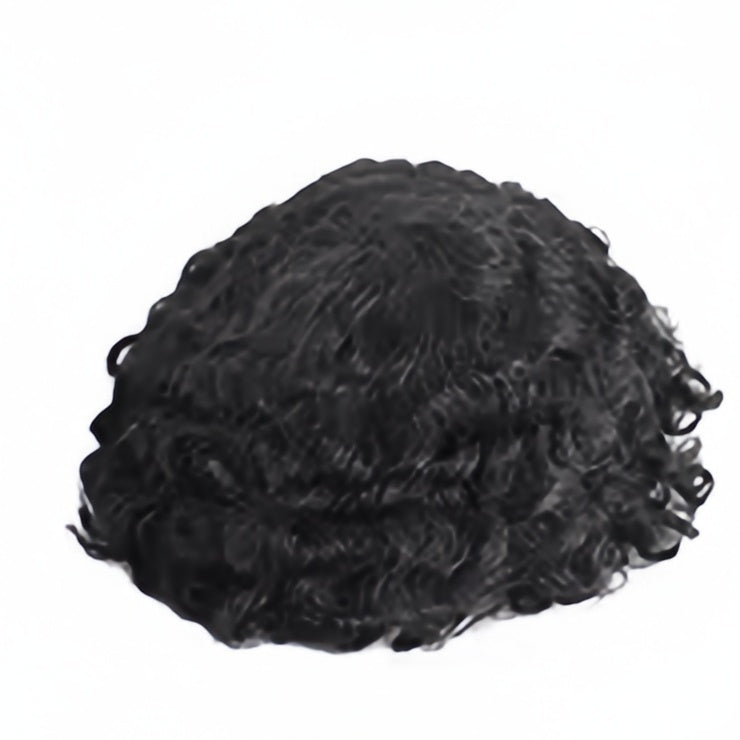 Complément Capillaire Afro Pour Hommes  - Base En Dentelle/Tulle