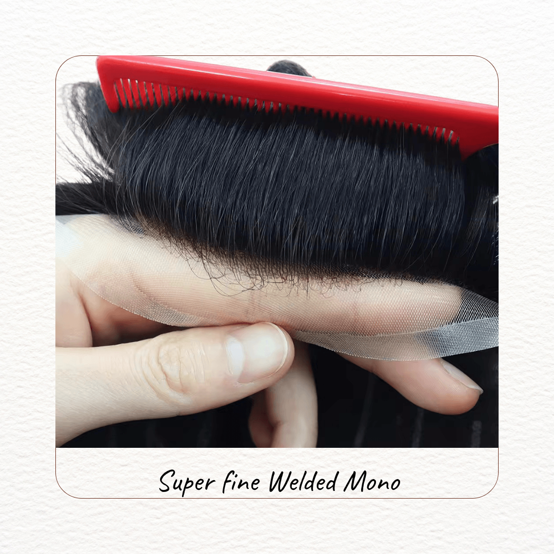 Complément Capillaire En Super Fine Dentelle Mono-Weldes Lace