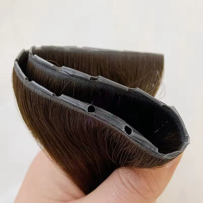 2024 top tendance: Extension de cheveux russes avec une trame double trou adhésive à l'aspect invisible