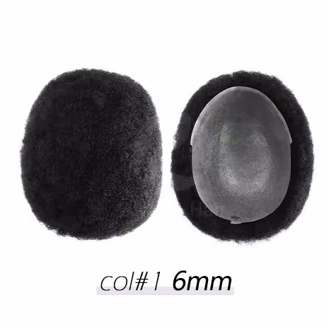 Complément Capillaire Afro Pour Hommes  - Base En Polyskin de 0.12-0.14mm