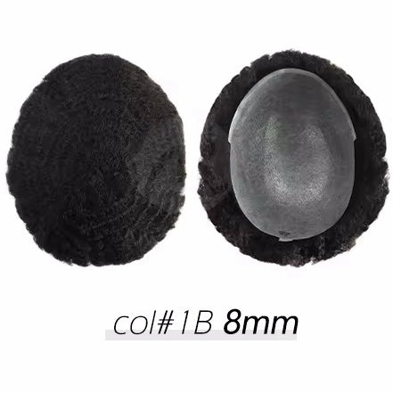Complément Capillaire Afro Pour Hommes  - Base En Polyskin de 0.12-0.14mm