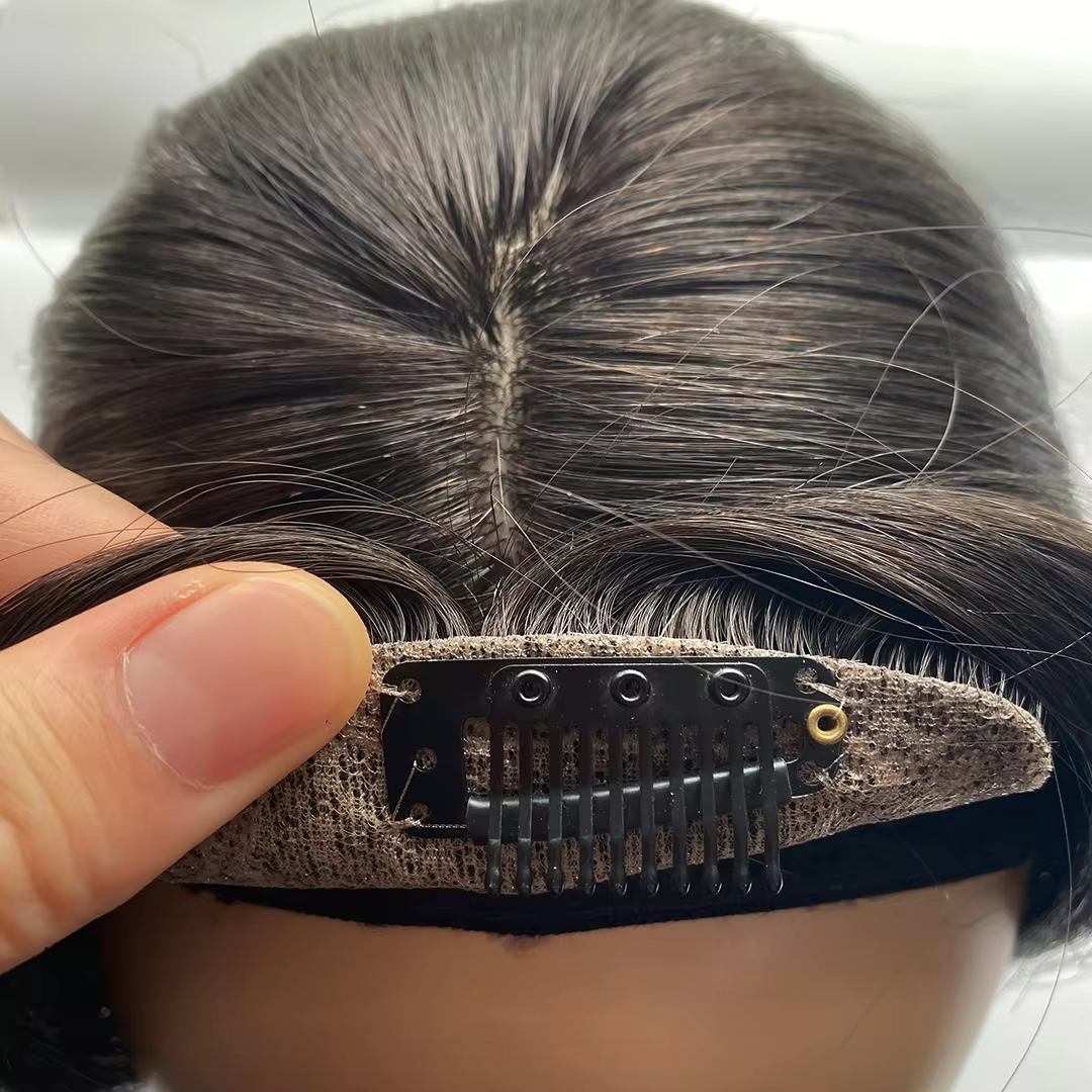 Volumateur en Cheveux Naturels - Base en Soie : Intégration Invisible Doublement Lissée