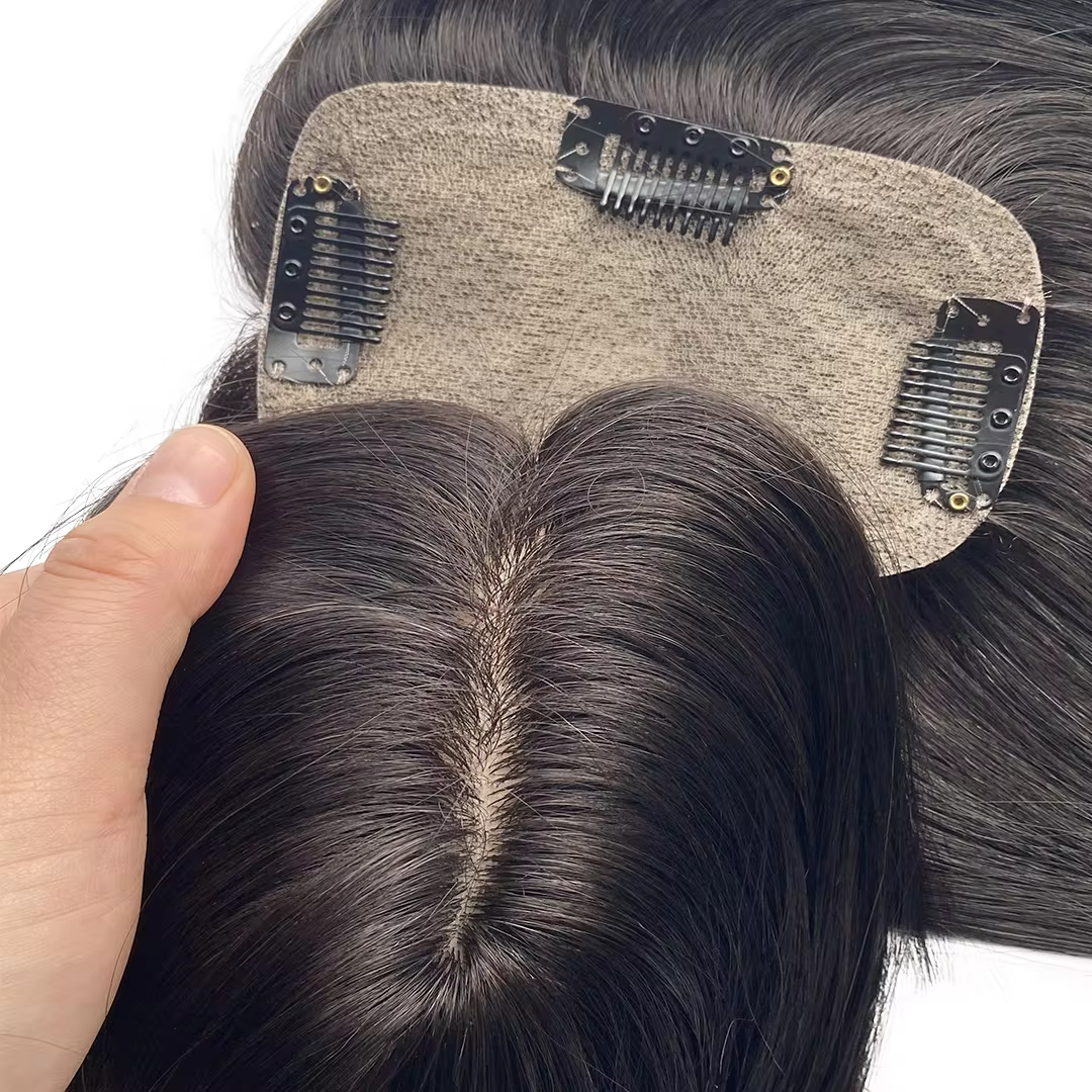 Volumateur en Cheveux Naturels - Base en Soie : Intégration Invisible Doublement Lissée