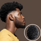 Complément Capillaire Afro Pour Hommes  - Base En Dentelle/Tulle