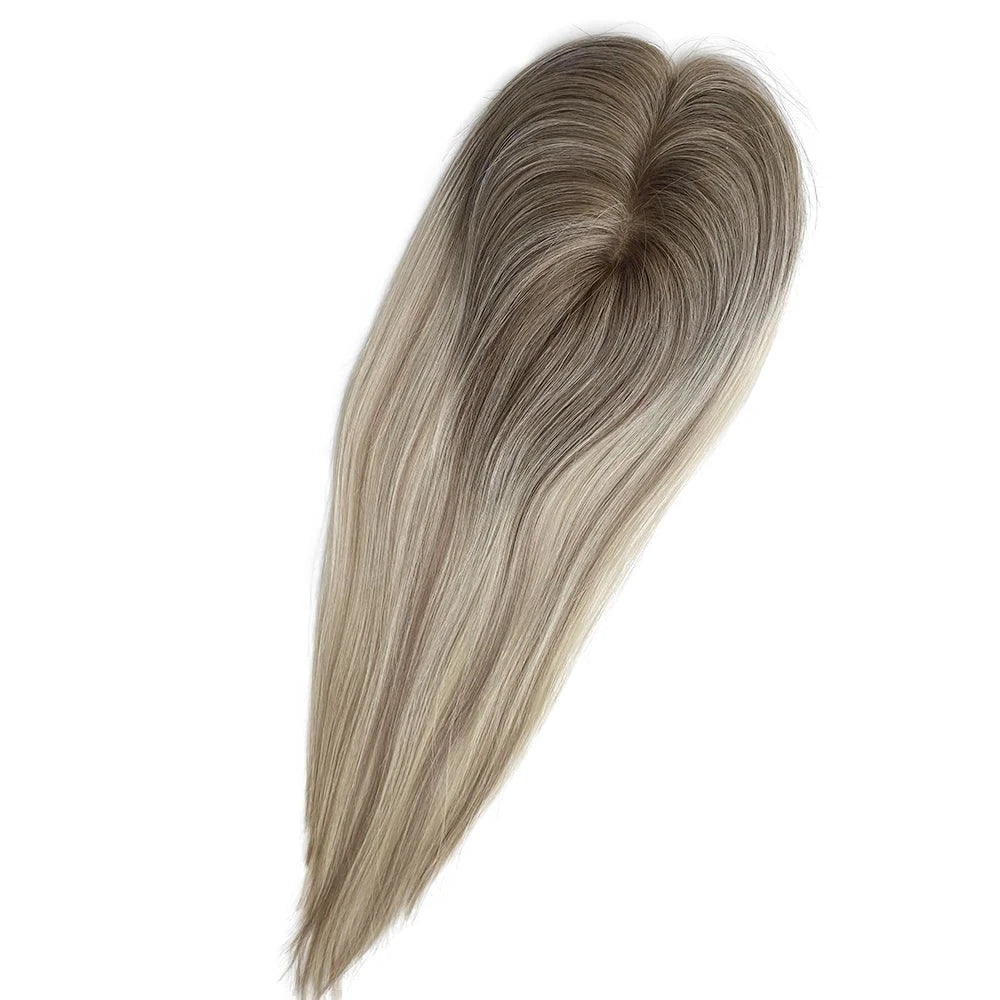 Volumateur en Cheveux Naturels - Base en Soie : Intégration Invisible Doublement Lissée