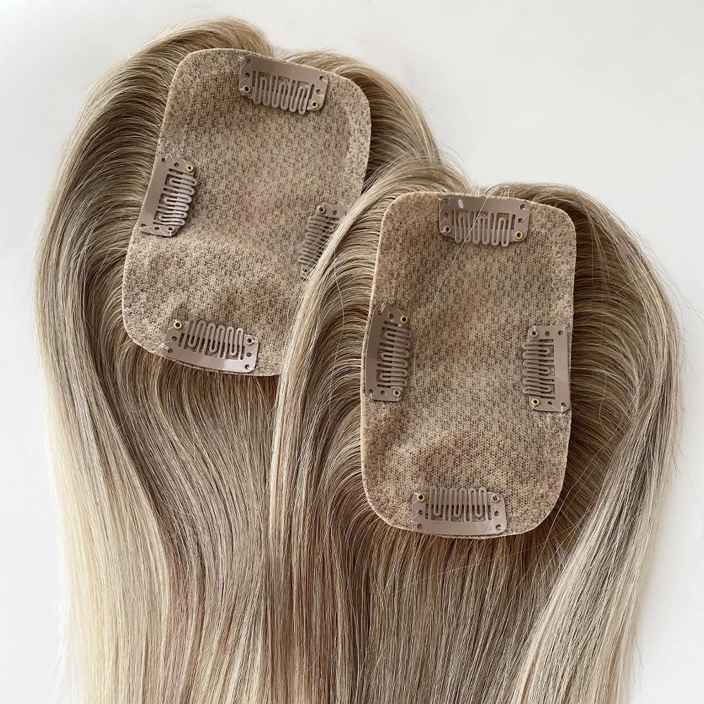 Volumateur en Cheveux Naturels - Base en Soie : Intégration Invisible Doublement Lissée