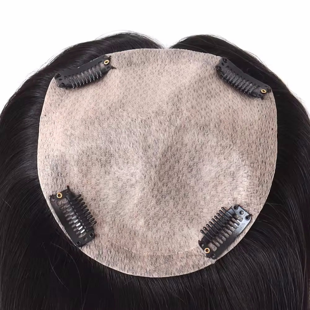 Nouveau volumateur avec enracinement en soie injectée sur toute la surface, équipé de 3 et 4 clips sur les bords - Doreen