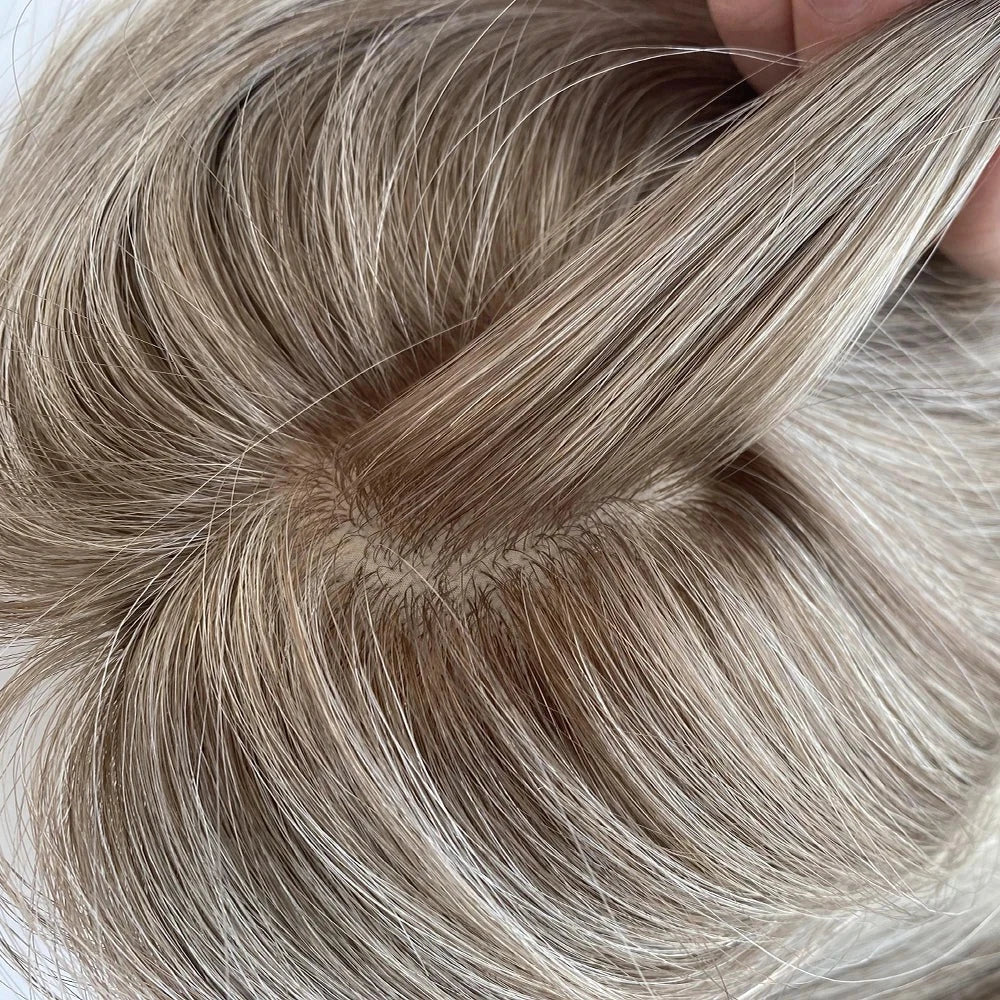 Volumateur en Cheveux Naturels - Base en Soie : Intégration Invisible Doublement Lissée