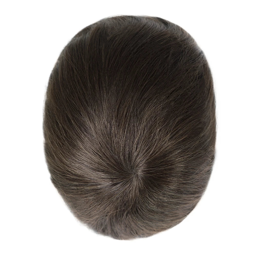 Complément Capillaire en Injection sur Peau Fine 0.07-0.08 mm - Toupet à l'Aspect Ultra Naturel pour Hommes