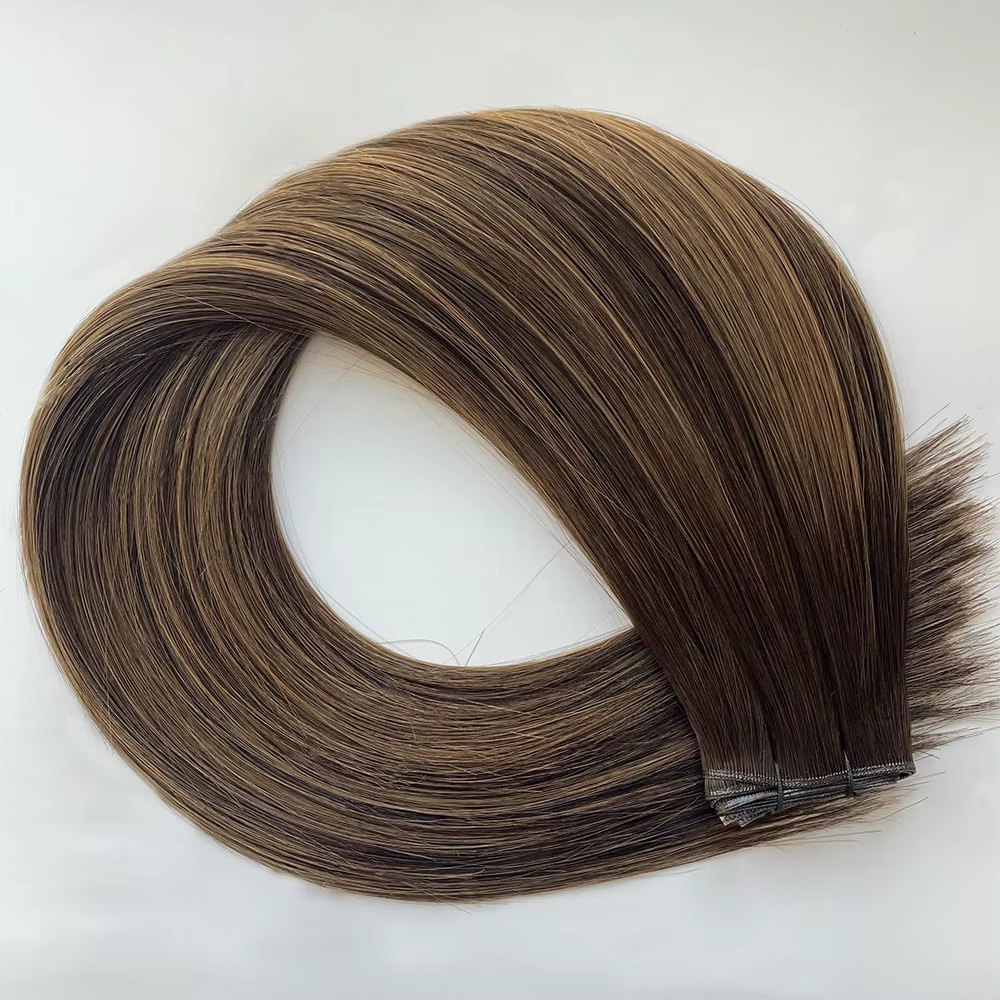Des Extensions de Cheveux de Trame Sans Couture : La Bande Invisible à Double Tirage