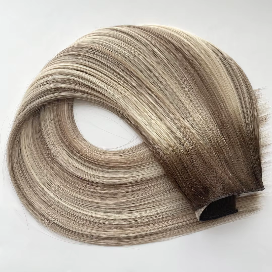 Des Extensions de Cheveux de Trame Sans Couture : La Bande Invisible à Double Tirage